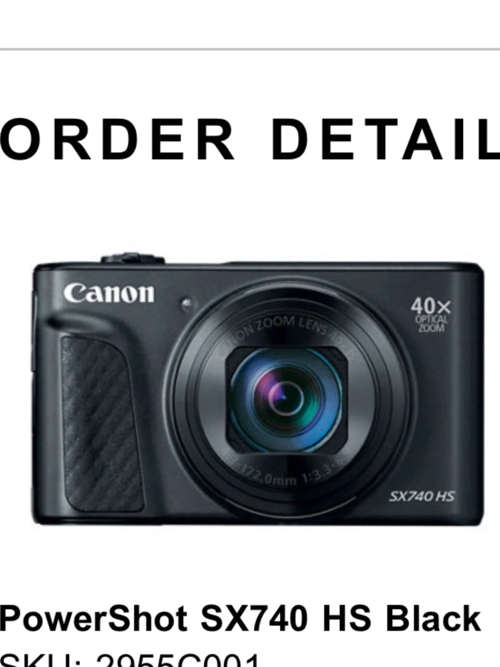 Canon Powershot SX740